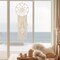 Boho Wall Decor Large Macrame Wall Hanging with 3 Woven Leaves Tassels (14-3 Leaves Tassels-beige)